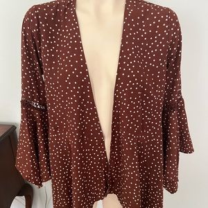 Blu pepper open front cardigan blouse